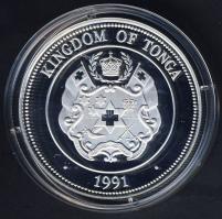 Tonga 1991. 1P Ag "Olimpia-műugrás" T:PP