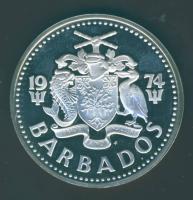 Barbados 1974. 10$ Ag "Neptun, a tenger királya" T:PP