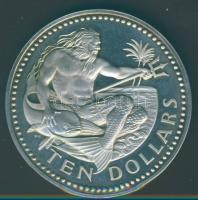 Barbados 1974. 10$ Ag "Neptun, a tenger királya" T:PP