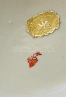 Gräfenthal Scheidig Kunst porcelán puttópár, kézzel festett, jelzett, kopásnyomokkal, m: 15,5 cm