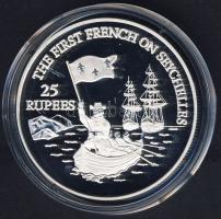 Seychelle szigetek 1993. 25R Ag "Első frnacia földreszállás" T:PP