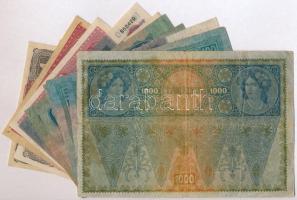 1916. 1K (2x) egyik "DEUTSCHÖSTERREICH" felülbélyegzéssel + 1917. 2K (2x) egyik "DEUT...