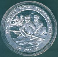 Niue 1989. 50$ Ag "Olimpia-evezés" T:PP