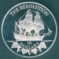 Niue 1992. 10$ Ag "The Resolution-hajó" T:PP
