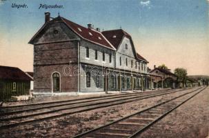 Ungvár, Uzshorod, Uzhorod; Pályaudvar, vasútállomás / railway station (EK)