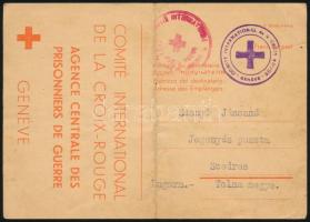 1944 Hősi halált halt katona halotti értesítője + vöröskeresztes levelezőlap