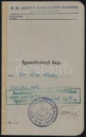 1940-1942 A M. kir. gödöllői 9. honvéd kiegészítő kirendeltség által kiállított igazolványi lap és 2 db tábori postai levelező lap