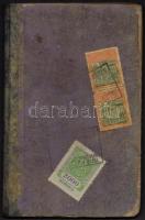 cca 1920-1950 Munkakönyv + 5 db okmánybélyeges irat