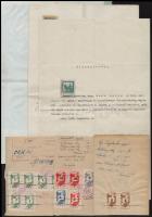 cca 1920-1950 Munkakönyv + 5 db okmánybélyeges irat