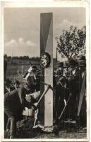 1938 Ipolyság, Sahy; bevonulás / entry of the Hungarian troops, 1938 Az Első Visszatért Magyar Város So. Stpl