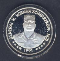 ENSZ 1991. "Schwarzkopf tábornok" Ag emlékérem 30,98g T:PP