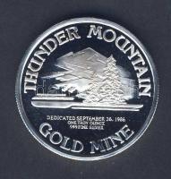 USA 1986. "Thunder mountain" Ag emlékérem T:PP