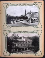 Kb. 100 db modern soproni városképes lap és pár reprodukciós lap egy régi sérült, levált gerincű sze...