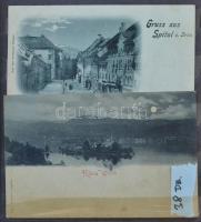 39 db RÉGI külföldi városképes lap, több osztrákkal albumban / 39 pre-1945 European town-view postcards with many Austrian in an album