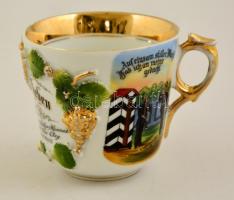 1912 Katona fiú által szüleinek ajándékozott, megszemélyesített, verses, katonákat és katonai jelene...