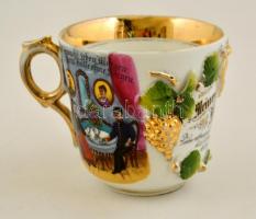 1912 Katona fiú által szüleinek ajándékozott, megszemélyesített, verses, katonákat és katonai jelene...