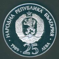 Bulgária 1989. 25L Ag "Olimpia-kenu" T:PP