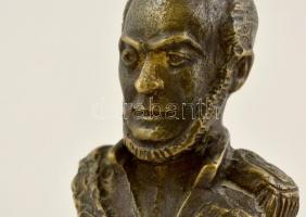 Olvashatatlan jelzéssel: Gen. Józef Bem. Bronz büszt, márvány talapzaton, m:10 cm