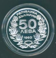 Bulgária 1992. 50L Ag "Téli olimpia-síelés" T:PP