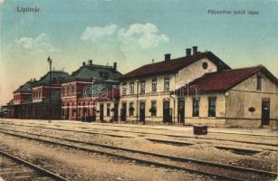 Lipótvár, Újvároska, Leopoldov; Vasútállomás, pályaudvar belső része / Bahnhof / railway station (EK)