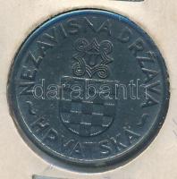 Független Horvát Állam 1941. 2K Zn T:1-,2 
Independent State of Croatia 1941. 2 Kune Zn C:AU,XF