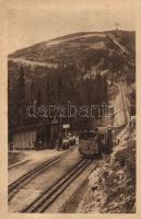 Puchberg am Schneeberg, Schneebergbahn, Zahnradbahn auf dem Hochschneeberg, Haltestelle Baumgartner. Phot. und Verlag L. Schuhmann / Schneeberg cogwheel railways Baumgartner station (EK)