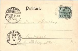 1901 Vienna, Wien II. Ausstellungstraße im k. k. Prater, Rutschbahn, Toboggan / Exhibition street, h...