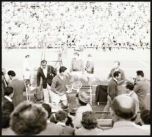 cca 1950 Városképek különféle magyar városokból: Kaposvár, Sopron, tenisz mérkőzés, kb. 60 db vintag...