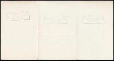 cca 1948 Budapest éjjel, Szabó Lajos (?-?) újpesti fotóművész hagyatékából, 3 db pecséttel jelzett v...