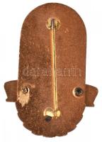 1954. "XII. Nyári Főiskolai Világbajnokság Budapest" aranyozott, zománcozott jelvény (44x3...