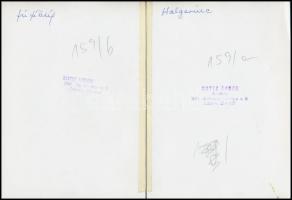 cca 1970 Képi párhuzamok, Botta Dénes (1921-2010) budapesti fotóművész hagyatékából 2 db pecséttel j...