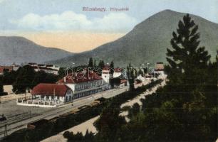 1917 Rózsahegy, Ruzomberok (Liptó); látkép a vasútállomással / Bahnhof / railway station