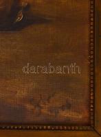 Olvashatatlan jelzéssel: Csendélet rohamsisakkal. Olaj, karton, keretben, 33×47 cm