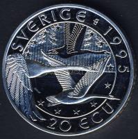 Svédország 1995. 20Ecu Ag "Carl v. Linné" T:PP