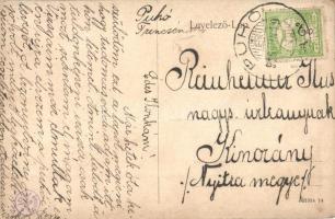 1916 Trencsén, Trencín; vasútállomás, gőzmozdony / Bahnhof / railway station, locomotive (EK)