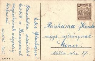 Üdvözlet a Krampusztól! / Krampus on the phone. Emb. K.Ph.W. II. 34.  (EK)