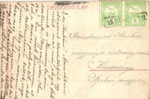 1916 Vágújhely, Neustadt an der Waag, Nové Mesto nad Váhom; Slechta és Missek háza, Suszter Lipót üz...