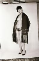 A modellképzés záróvizsgája, cca 1971-ben készült, szolidan erotikus felvételek, 33 db vintage negat...