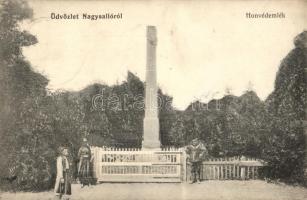 1916 Nagysalló, Tekovské Luzany, Velké Sarluhy; Honvéd emlék / military monument