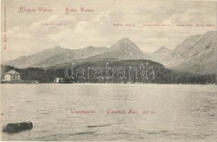 Tátra, Tatry, Magas-Tátra; Csorbai tó, hegyek, Franz Pietschmann No. 2088. / lake, mountains
