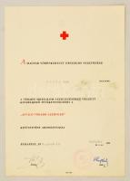 1971 Vöröskeresztes elismerő oklevélvéradó szervező részére