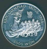 Dél-Korea 1986. 5000W Ag "Olimpia-kötélhúzás" T:PP