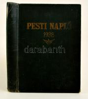 1938 A Pesti Napló Képes mellékletének teljes évfolyama, 1938-ból. Rendkívül gazdag fotóanyaggal. Korabeli egészvászon-kötésben