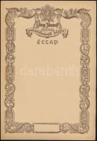 Piry József Pincészet (Budafok) számolócédula + számla + étlap