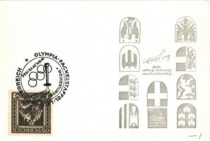 1936 Olympischer Fackellauf in Österreich, Wien / Olympic torch relay in Austria, Vienna. So. Stpl (...