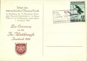 1936 Für den Österreichischen Olympiafonds. Zur Erinnerung an die Fis-Wettkämpfe Innsbruck / For the...