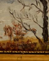 Mednyánszky jelzéssel: Hegycsúcsok. Olaj, karton, keretben, 28×40 cm