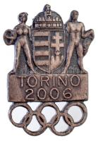 2006. Torino 2006 ezüstözött fém olimpiai jelvény (17x24mm) T:2