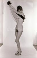 cca 1973 Hol volt, hol nem volt, de végül mind levette, szolidan erotikus felvételek, 24 db vintage ...