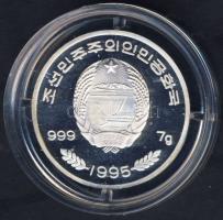 Észak-Korea 1995. 100W Ag "Pingvin" multikolor T:PP